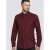 D555 Dawson Textured Shirt Dark Red - Ризи - мъжки ризи големи размери
