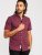 D555 Hillcrest S/S Micro Ao Print Shirt Burgundy - Ризи - мъжки ризи големи размери