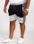 D555 Kirton Couture Elasticated Waistband Shorts Black/Charcoal - Спортни панталони & Kъси панталони - мъжки спортни панталони големи размери