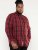 D555 Benalla Check Long Sleeve Button Down Shirt - Ризи - мъжки ризи големи размери