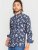D555 Rooksey Floral Print Shirt Navy - Ризи - мъжки ризи големи размери