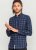 D555 Dovercourt Flannel Check Shirt Blue and Black - Ризи - мъжки ризи големи размери