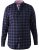 D555 Dovercourt Flannel Check Shirt Blue and Black - Ризи - мъжки ризи големи размери