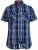 D555 Safford Short Sleeve Navy Check Shirt - Ризи - мъжки ризи големи размери