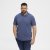 North Latitude Polo Blue Melange - Поло тениски - мъжки тениски с яка големи размери