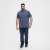 North Latitude Polo Blue Melange - Поло тениски - мъжки тениски с яка големи размери