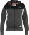 D555 NATHAN Full Zip Hoody With Cut And Sew Detail Black/Charcoal - Суичъри & cуичъри с качулка - мъжки суичъри големи размери