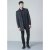 D555 Terry Checked Overcoat Charcoal - Якета - мъжки якета големи размери