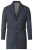 D555 Terry Checked Overcoat Charcoal - Якета - мъжки якета големи размери