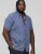 D555 KYLE S/S Micro AO Print Shirt Blue - Ризи - мъжки ризи големи размери