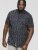 D555 BEAU S/S AO Leaf Print Shirt Navy - Ризи - мъжки ризи големи размери