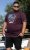 D555 NOVA Cali Surf Printed Crew Neck T-Shirt Plum - Тениски - мъжки тениски големи размери