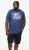 D555 BRADFORD Skeleton Biker Printed T-Shirt Navy - Тениски - мъжки тениски големи размери