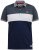 D555 EMERSON Cut And Sew Polo With Jacquard Collar Navy - Поло тениски - мъжки тениски с яка големи размери