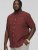 D555 DUNSTABLE S/S Micro AO Print Shirt Burgundy - Ризи - мъжки ризи големи размери