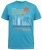 D555 AARON Surfers Paradise Printed Crew Neck T-Shirt Turquoise - Тениски - мъжки тениски големи размери