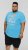D555 AARON Surfers Paradise Printed Crew Neck T-Shirt Turquoise - Тениски - мъжки тениски големи размери