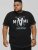 D555 BINGHAM State Of Miami Printed Crew Neck T-Shirt Black - Тениски - мъжки тениски големи размери