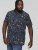 D555 ROLAND Printed Polo Shirt Navy - Поло тениски - мъжки тениски с яка големи размери