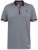 D555 BAYTON 2 Fine Stripe Jersey Polo Grey - Поло тениски - мъжки тениски с яка големи размери