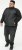D555 MARSDEN Hybrid Knitted Jacket With Bonded Fleece Lining Black - Якета - мъжки якета големи размери