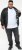 D555 MARSDEN Hybrid Knitted Jacket With Bonded Fleece Lining Black - Якета - мъжки якета големи размери