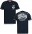 D555 GRAHAM YOSEMITE Chest And Back Printed Crew Neck T-Shirt Navy - Тениски - мъжки тениски големи размери