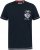 D555 GRAHAM YOSEMITE Chest And Back Printed Crew Neck T-Shirt Navy - Тениски - мъжки тениски големи размери