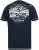 D555 GRAHAM YOSEMITE Chest And Back Printed Crew Neck T-Shirt Navy - Тениски - мъжки тениски големи размери