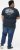 D555 GRAHAM YOSEMITE Chest And Back Printed Crew Neck T-Shirt Navy - Тениски - мъжки тениски големи размери