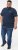 D555 SANDFORD Double Layer On Neck Ribs And Hem Waffle Textured T-Shirt Navy - Тениски - мъжки тениски големи размери