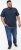 D555 SANDFORD Double Layer On Neck Ribs And Hem Waffle Textured T-Shirt Navy - Тениски - мъжки тениски големи размери