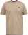 D555 SANDFORD Double Layer On Neck Ribs And Hem Waffle Textured T-Shirt Beige - Тениски - мъжки тениски големи размери