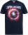 D555 ROGERS Official Captain America Printed T-Shirt Dark Navy - Тениски - мъжки тениски големи размери
