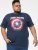 D555 ROGERS Official Captain America Printed T-Shirt Dark Navy - Тениски - мъжки тениски големи размери