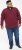 D555 HIRALDO Quarter Neck Pique Fleece Sweatshirt With Chest Embroidery Red - Суичъри & cуичъри с качулка - мъжки суичъри големи размери