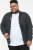 D555 ABERDARE Knitted Zip Through Sweater With Bonded Check Lining Charcoal Marl - Суичъри & cуичъри с качулка - мъжки суичъри големи размери
