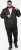 D555 Rudy Showerproof Fleece Lined Jacket With Packaway Hood - Black - Якета - мъжки якета големи размери