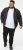 D555 Rudy Showerproof Fleece Lined Jacket With Packaway Hood - Black - Якета - мъжки якета големи размери