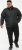 D555 Rudy Showerproof Fleece Lined Jacket With Packaway Hood - Black - Якета - мъжки якета големи размери