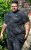 D555 ORSTON Reno Fabric Crew Neck T-Shirt With Chest Embroidery Black Reno - Тениски - мъжки тениски големи размери