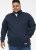 D555 SWANN Quarter Neck Sweatshirt With Quilted Top Panel Navy - Суичъри & cуичъри с качулка - мъжки суичъри големи размери