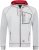 Adamo Michael Hoodie with Zipper Grey - Суичъри & cуичъри с качулка - мъжки суичъри големи размери