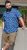 D555 Hartlepool Short Sleeve Vintage Car AOP Stretch Shirt Blue - Ризи - мъжки ризи големи размери