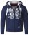 D555 Thurston Full Zip Hoodie Navy - Суичъри & cуичъри с качулка - мъжки суичъри големи размери