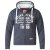 D555 Vadal Full Zip Hoodie Charcoal - Суичъри & cуичъри с качулка - мъжки суичъри големи размери