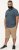D555 Woolwich AOP Polo Shirt With Ribbed Collar Blue - Поло тениски - мъжки тениски с яка големи размери