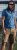 D555 Woolwich AOP Polo Shirt With Ribbed Collar Blue - Поло тениски - мъжки тениски с яка големи размери