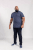 D555 Grant Polo Shirt Denim Blue - Поло тениски - мъжки тениски с яка големи размери