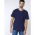 D555 Signature V-neck T-shirt Navy - Тениски - мъжки тениски големи размери